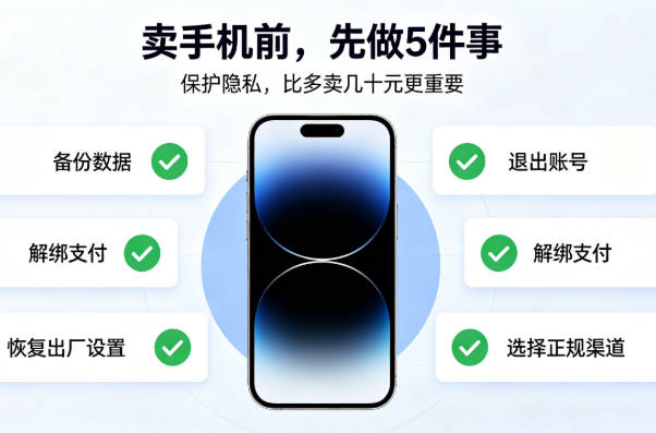 旧手机卖掉前一定要做的5件事